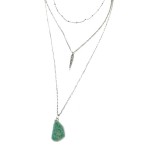 Turquoise Fragment Stone Layering Necklace